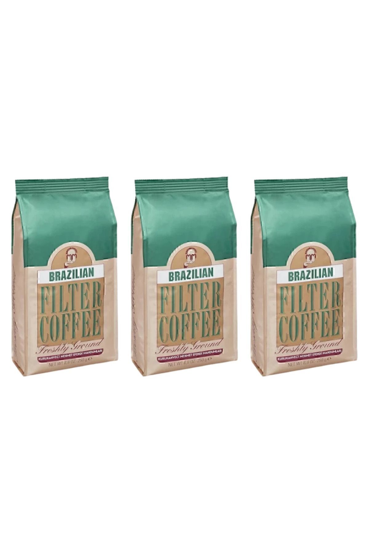 Mehmet Efendi Kurukahveci Brazilian Filtre Kahve 3 x 250 G