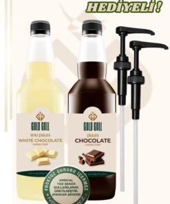 gold gull Beyaz Çikolata & Çikolata Aromalı Kahve & Meyve Şurubu 2 X 700 Ml.