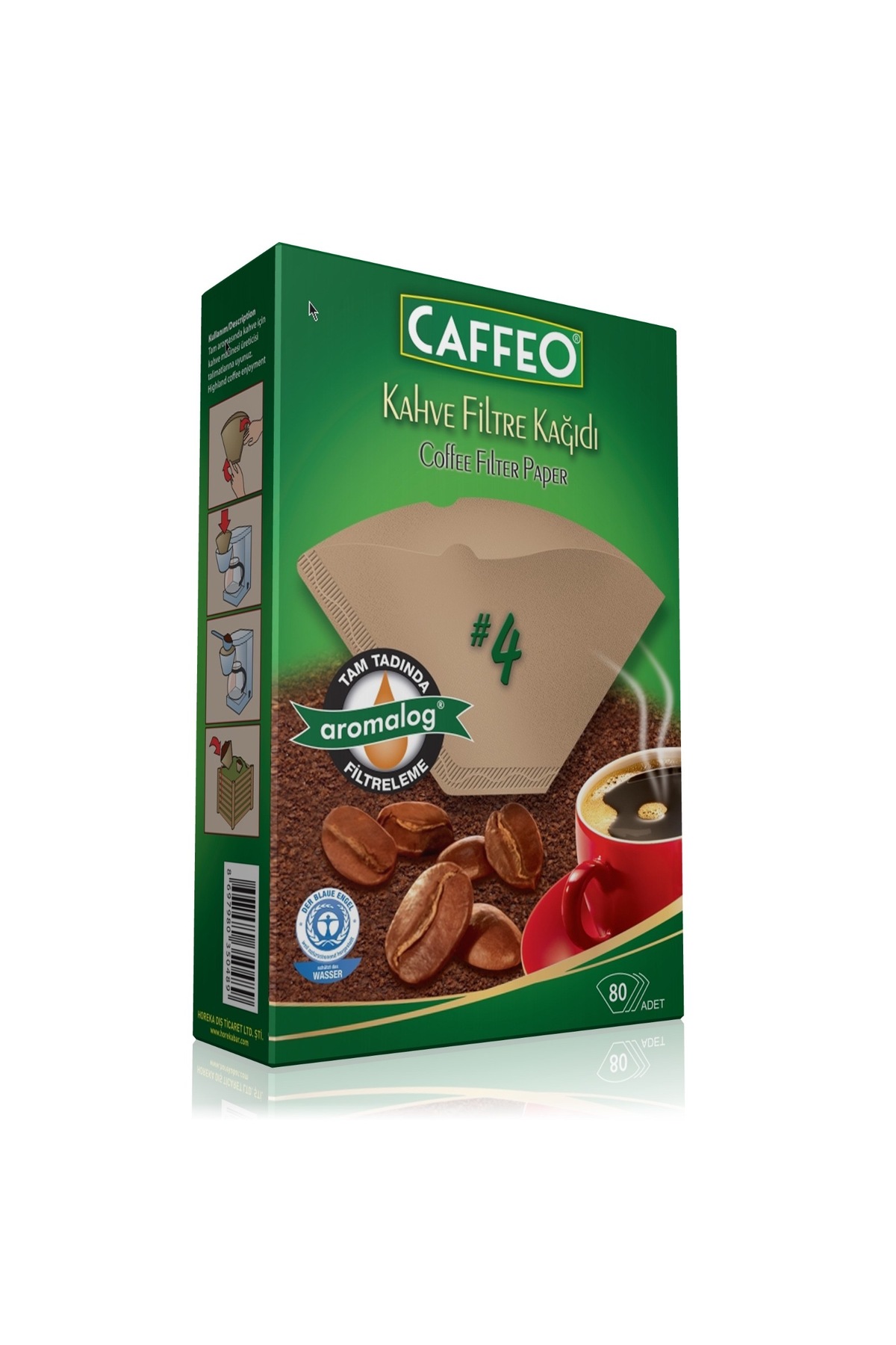 İkram Doğal ÜrünlerPazarı Caffeo Filtre Kahve Kağıdı 1x4 4 Numara 80'li Paket