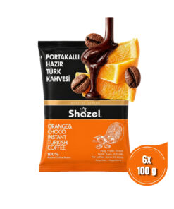 Shazel Portakallı Hazır Türk Kahvesi 100 gr X 6 Adet (AROMALI)