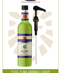 Simonelli Kahve Ve Kokteyl Şurubu Yeşil Elma Aromalı 700 ml Pompa Hediyeli
