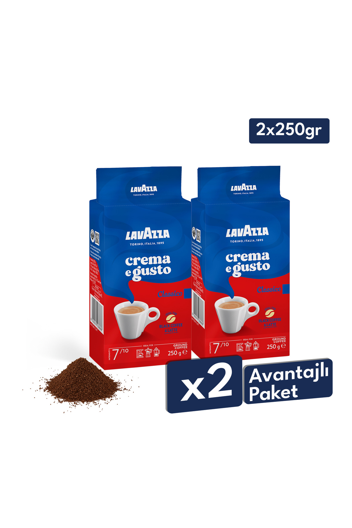 LavAzza Crema E Gusto Öğütülmüş Filtre Kahve 250 GR | 2'li Avantajlı Paket