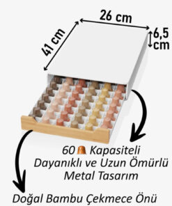 color house Kapsül Kahve Standı Nespresso Original Kapsül Ebatları Uyumlu Kahve Organizer ( Beyaz ) - Görsel 2