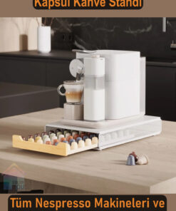 color house Kapsül Kahve Standı Nespresso Original Kapsül Ebatları Uyumlu Kahve Organizer ( Beyaz )