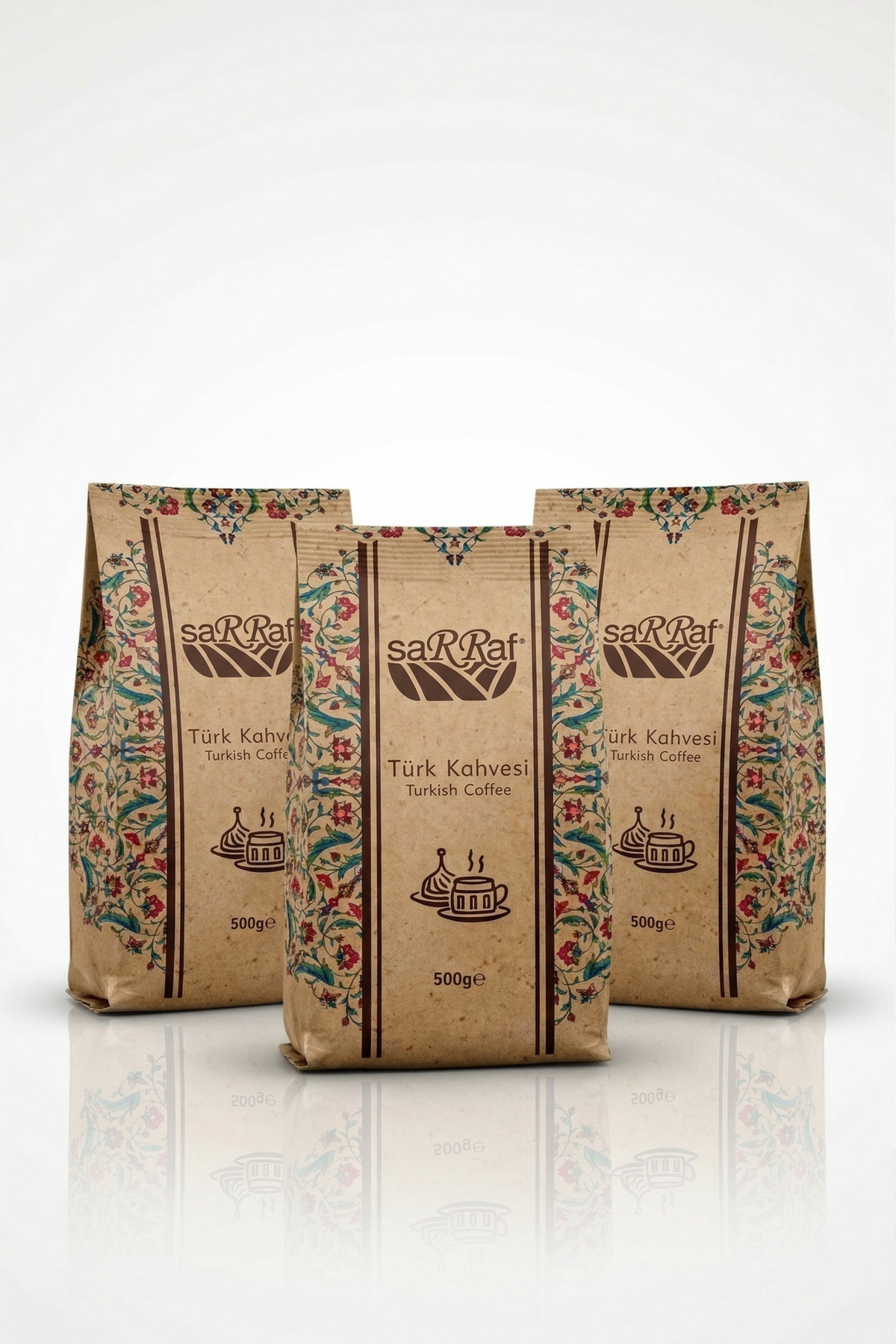 Sarraf Türk Kahvesi 500gr 3'lü Orta Kavrum & Yumuşak İçim