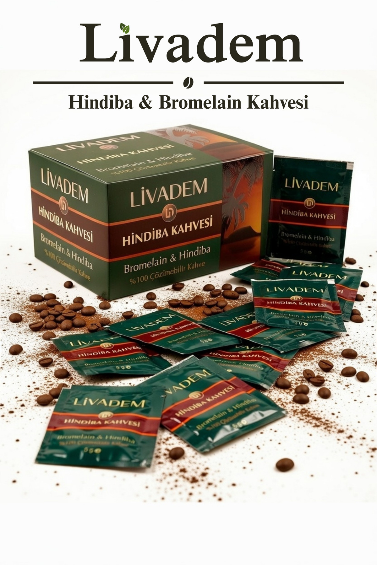 Livadem Hindiba & Bromelain İnulin Form Kahvesi 30'lu Tek Kullanımlık Paket 30x5gr