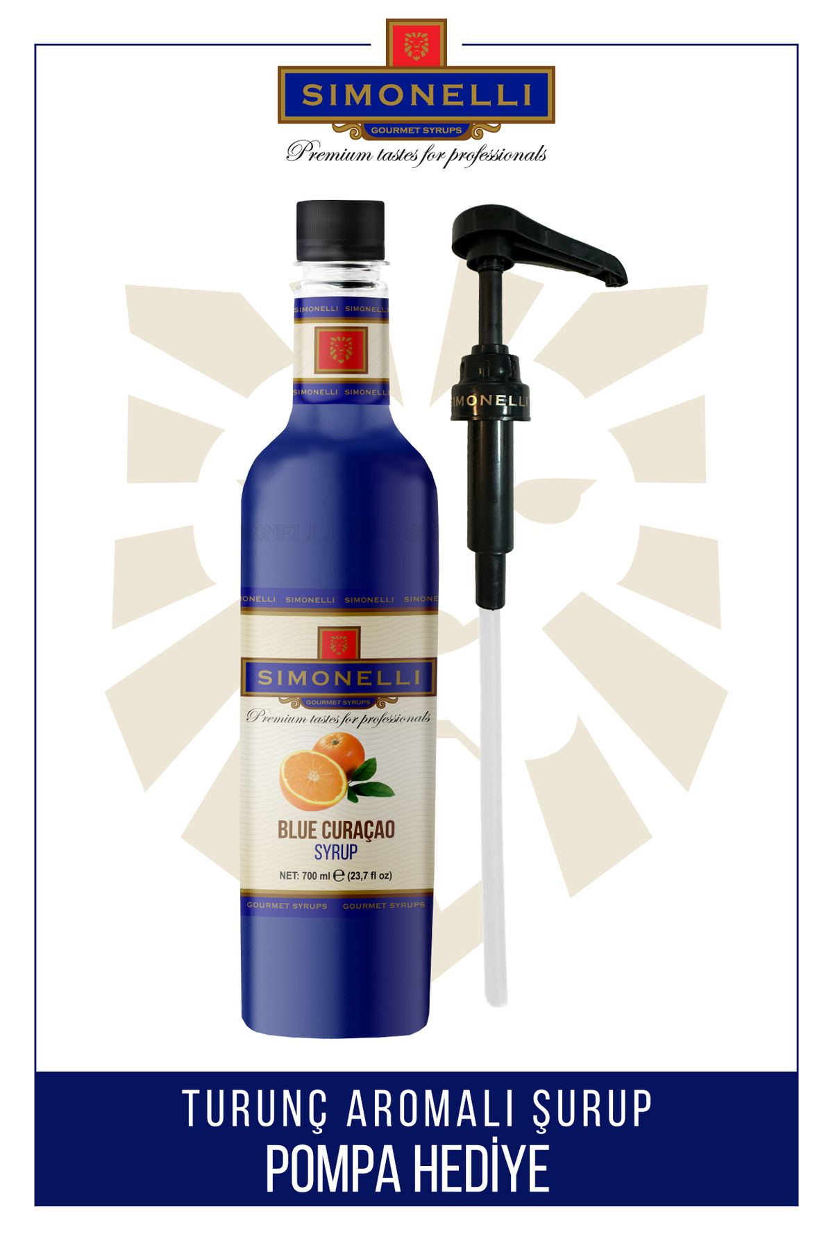 Simonelli Kahve Ve Kokteyl Şurubu Turunç Aromalı 700 ml Pompa Hediyeli
