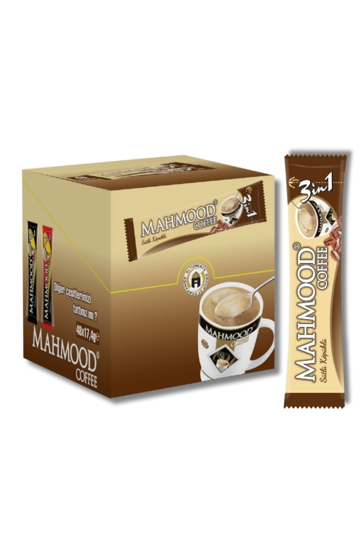 Mahmood Coffee 3ü1 Arada Sütlü Köpüklü Hazır Kahve 48 Adet X 17,4 gram
