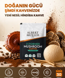 ALBERT MULLER Reformer Hindiba Kahvesi | Reishi ve 4 Mantarlı | Prebiyotik Lif | Analiz Raporlu | Yeni Nesil Kahve