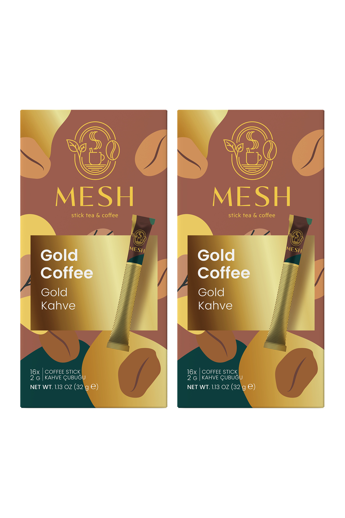 Mesh Stick Granül Kahve Gold Kahve 2 Paket Birarada