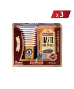 Altıncezve Altın Cezve Hazır Türk Kahvesi Ofis Seti Orta Şekerli 10 x 9 Gr - 3LÜ PAKET