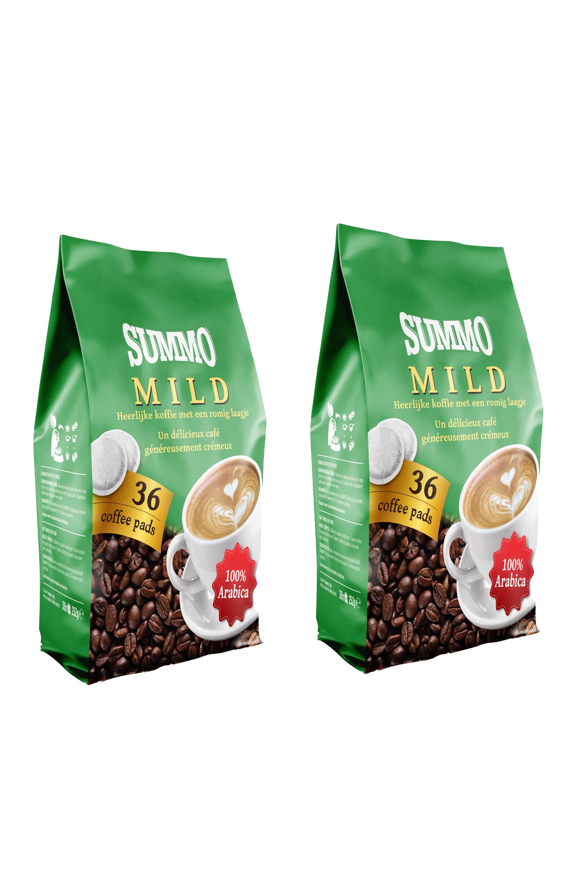 SUMMO Mild 72'li Avantaj Paketi (36x2) Senseo Pod Kahve Kapsülü