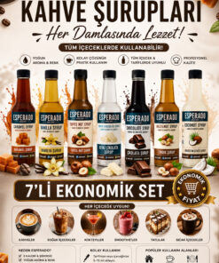 ESPERADO Şekersiz Sugar Free 7 Li Ekonomik Kahve Şurubu Seti 250 ml (vanilya-karamel-fındık-çikolata-beyaz çikolata-toffy nut-hindistan cevizi)