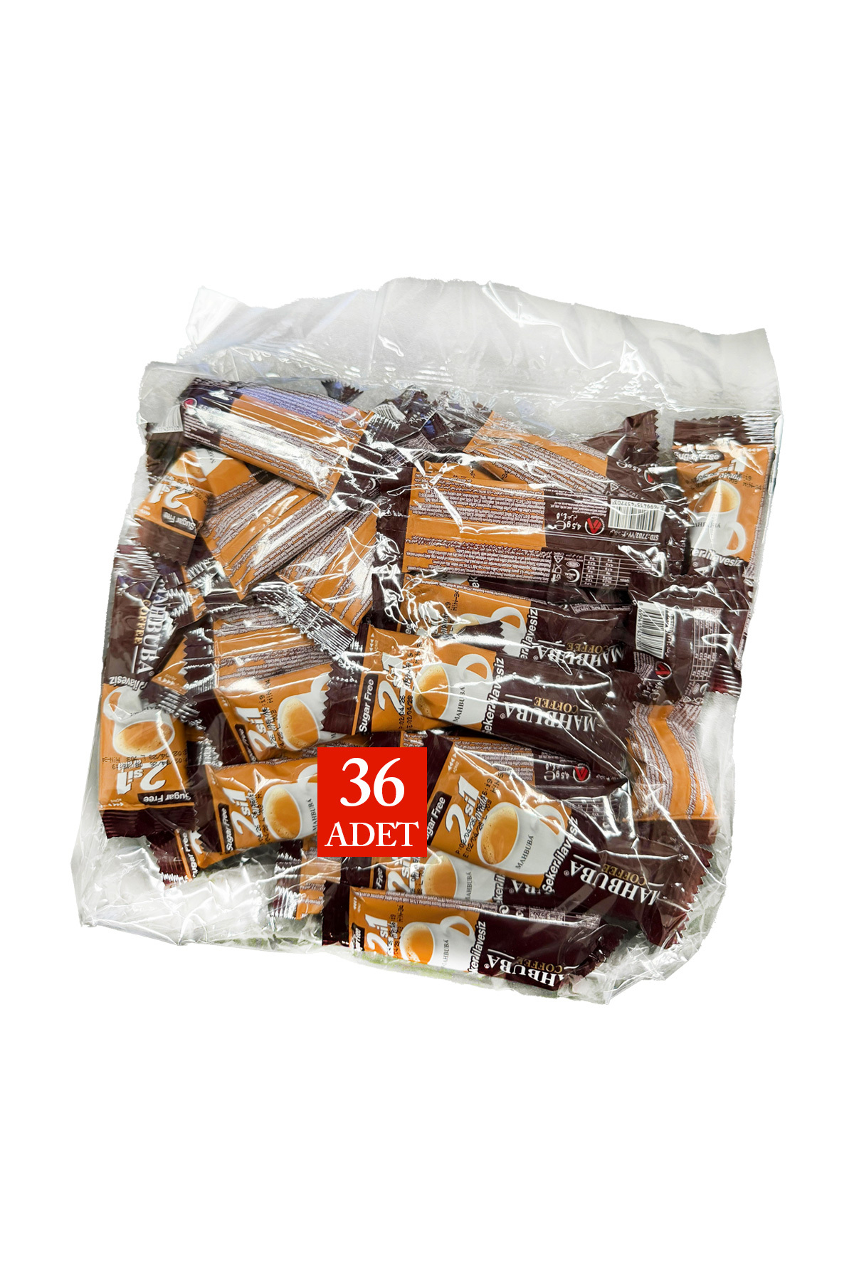 Mahbuba 2si1 Arada Şekersiz 36x4,5gr Mini Küçük Boy Ikramlık Otobüs Hazır Kahve Poşet