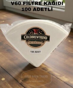 COLD BREW TREND by uğur cadırcı V60 Kahve Filtre Kağıdı 02 Numara 100 Adet - Beyaz