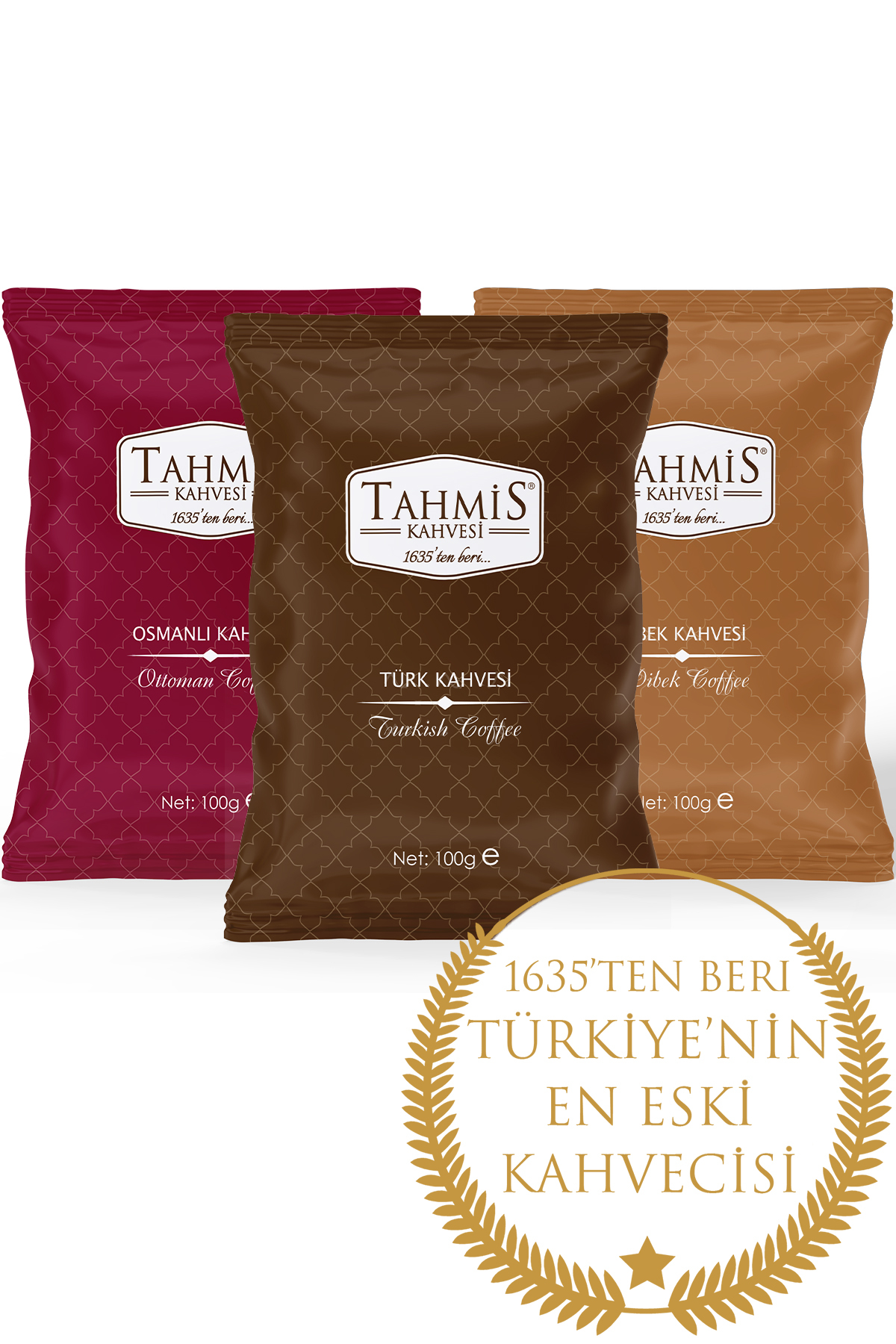 Tahmis Geleneksel Türk Kahvesi Seti 100 G (OSMANLI-TÜRK-DİBEK) Çeşitleri