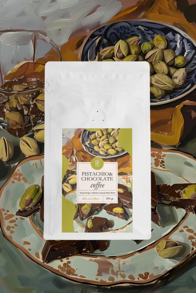 Mim and More Pistachio & Chocolate Coffee – Antep Fıstıklı Çikolata Aromalı Filtre Kahve 200 gr - Görsel 2