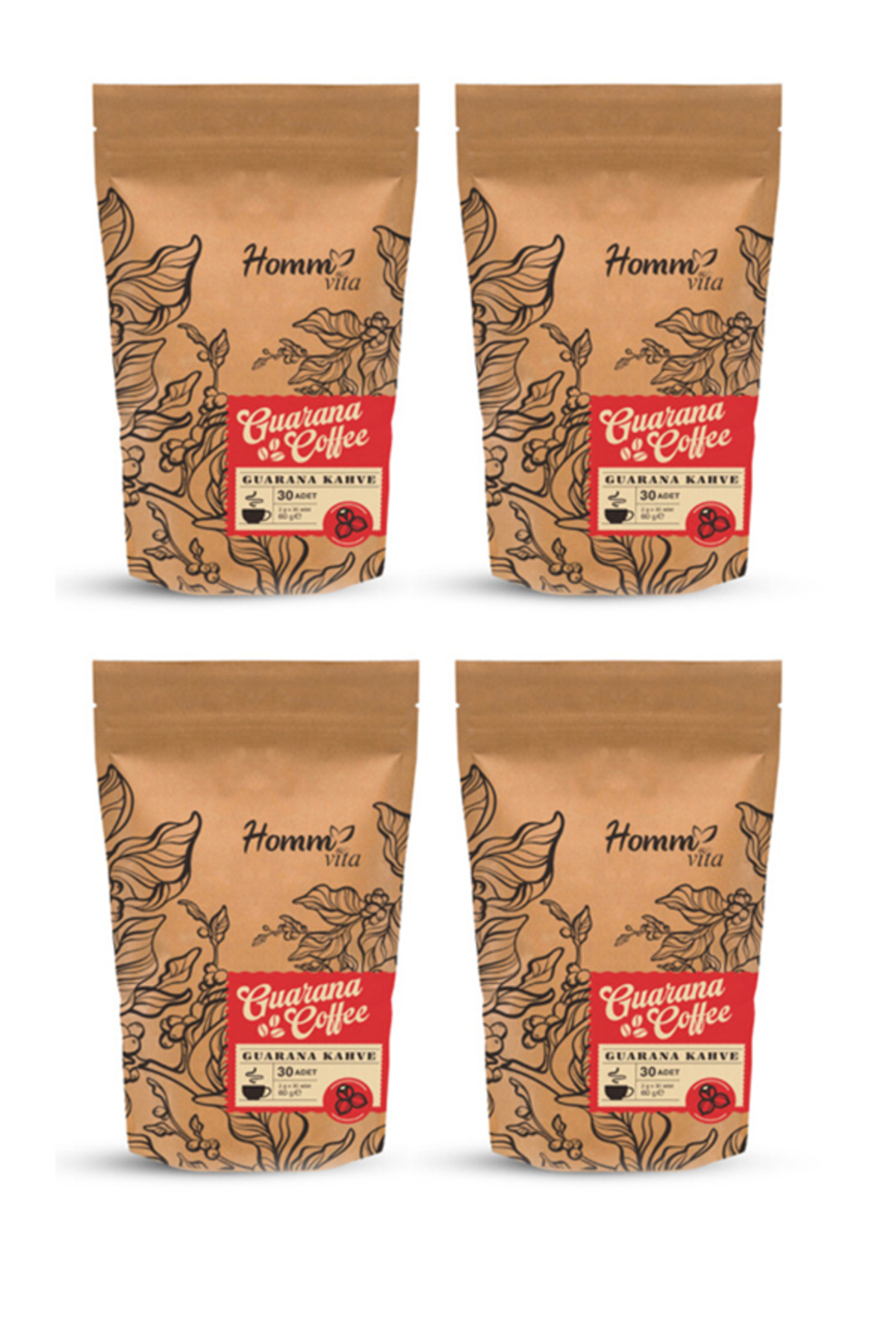 HOMM VİTA Homm Vita Guarana 4lü Kahve 30 Adet 60gr