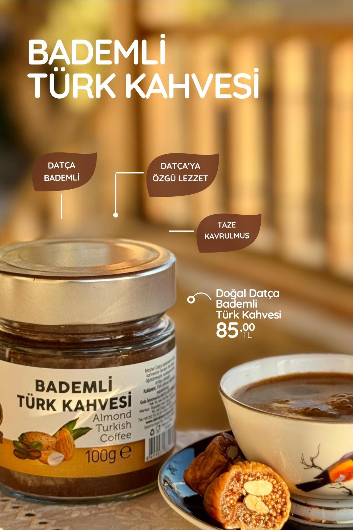Datça Köy Ürünleri 1949 Bademli Türk Kahvesi 100 Gr