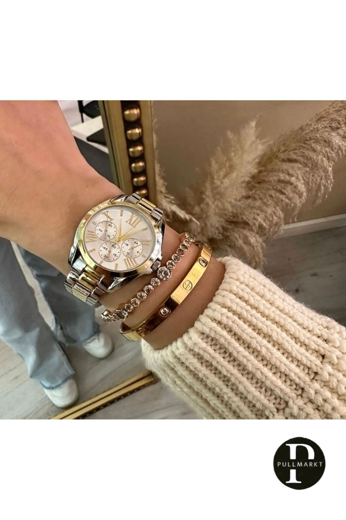 pullmarkt (GOLD - GÜMÜŞ) - Forever Serisi - Analog Kol Saati
