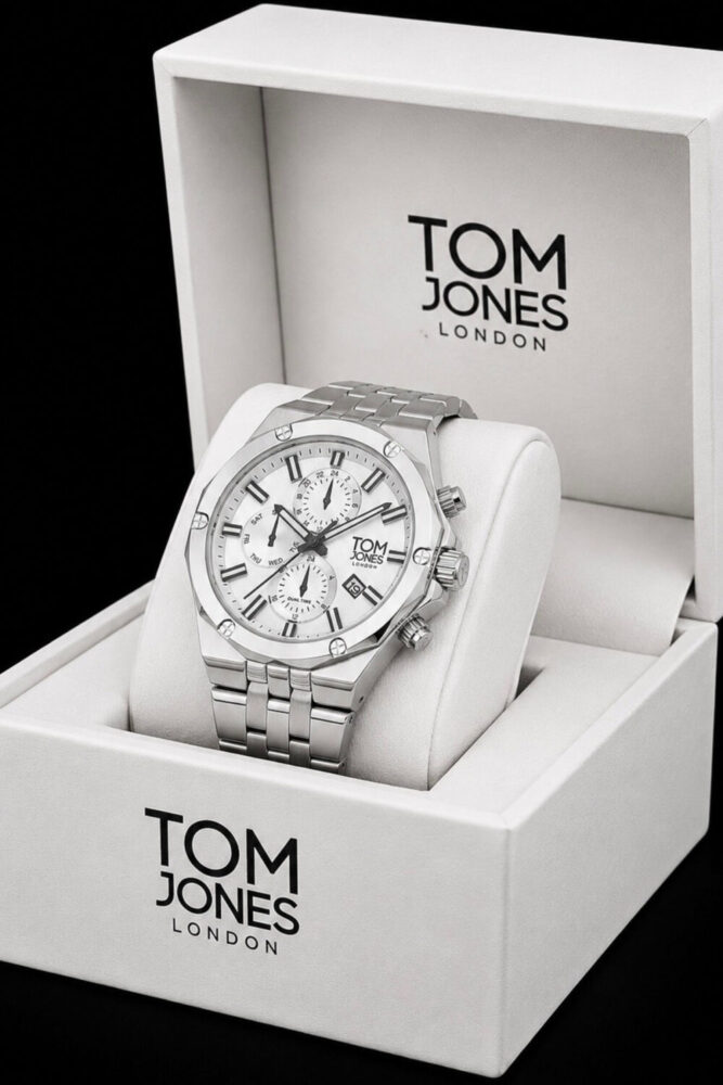 Tom Jones London ERKEK KOL SAAT ORJİNAL ÇELİK GÜMÜŞ RENK 3ATM SU GEÇİRMEZ 2 YIL GARANTİLİ FATURALI