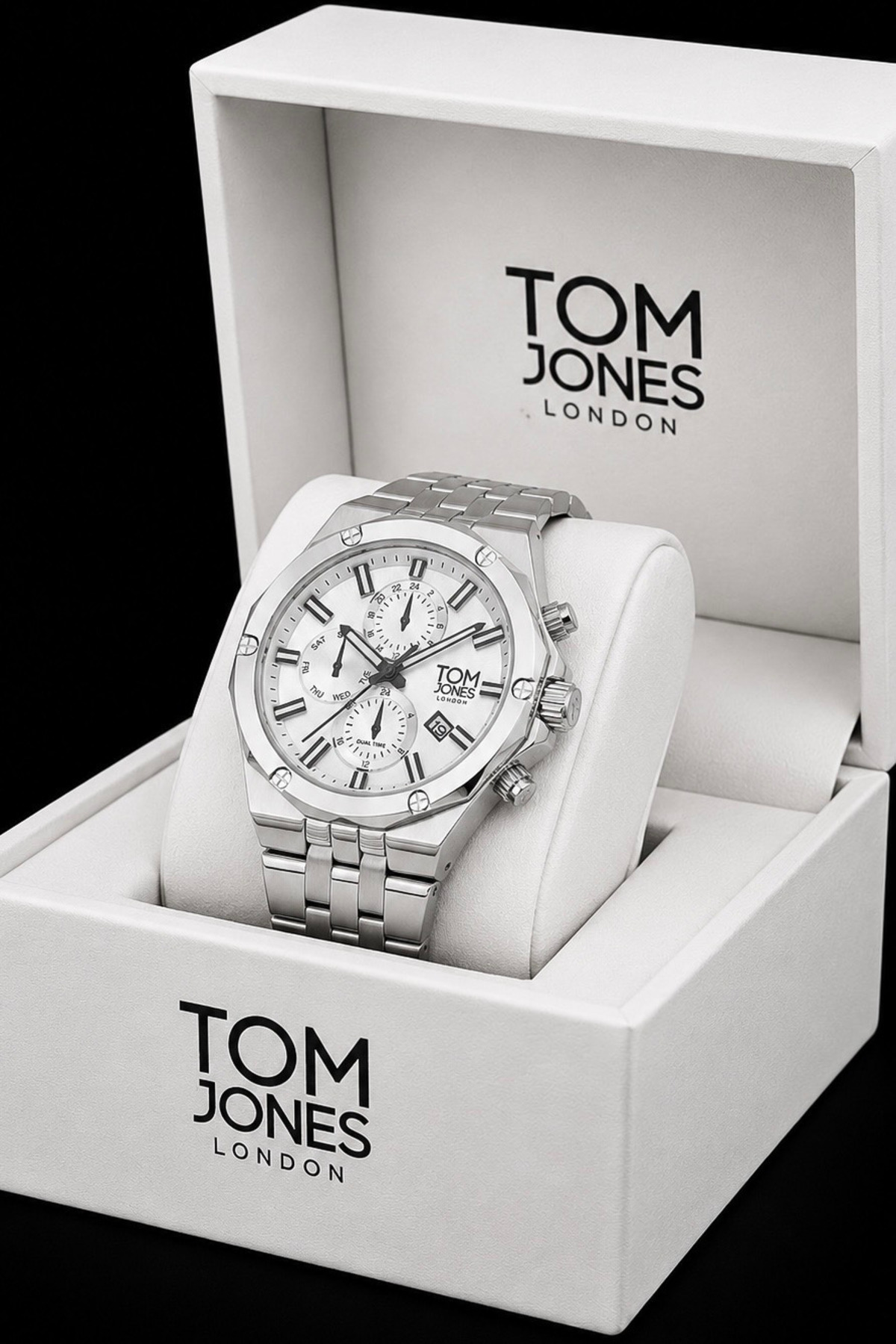 Tom Jones London ERKEK KOL SAAT ORJİNAL ÇELİK GÜMÜŞ RENK 3ATM SU GEÇİRMEZ 2 YIL GARANTİLİ FATURALI