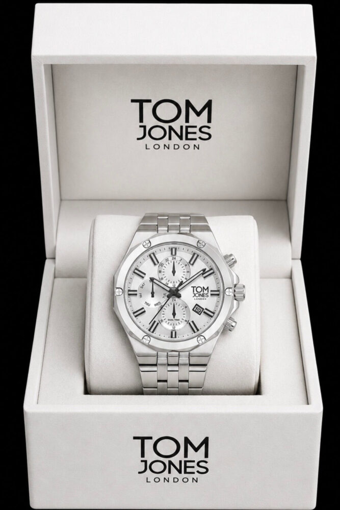 Tom Jones London ERKEK KOL SAAT ORJİNAL ÇELİK GÜMÜŞ RENK 3ATM SU GEÇİRMEZ 2 YIL GARANTİLİ FATURALI - Görsel 2
