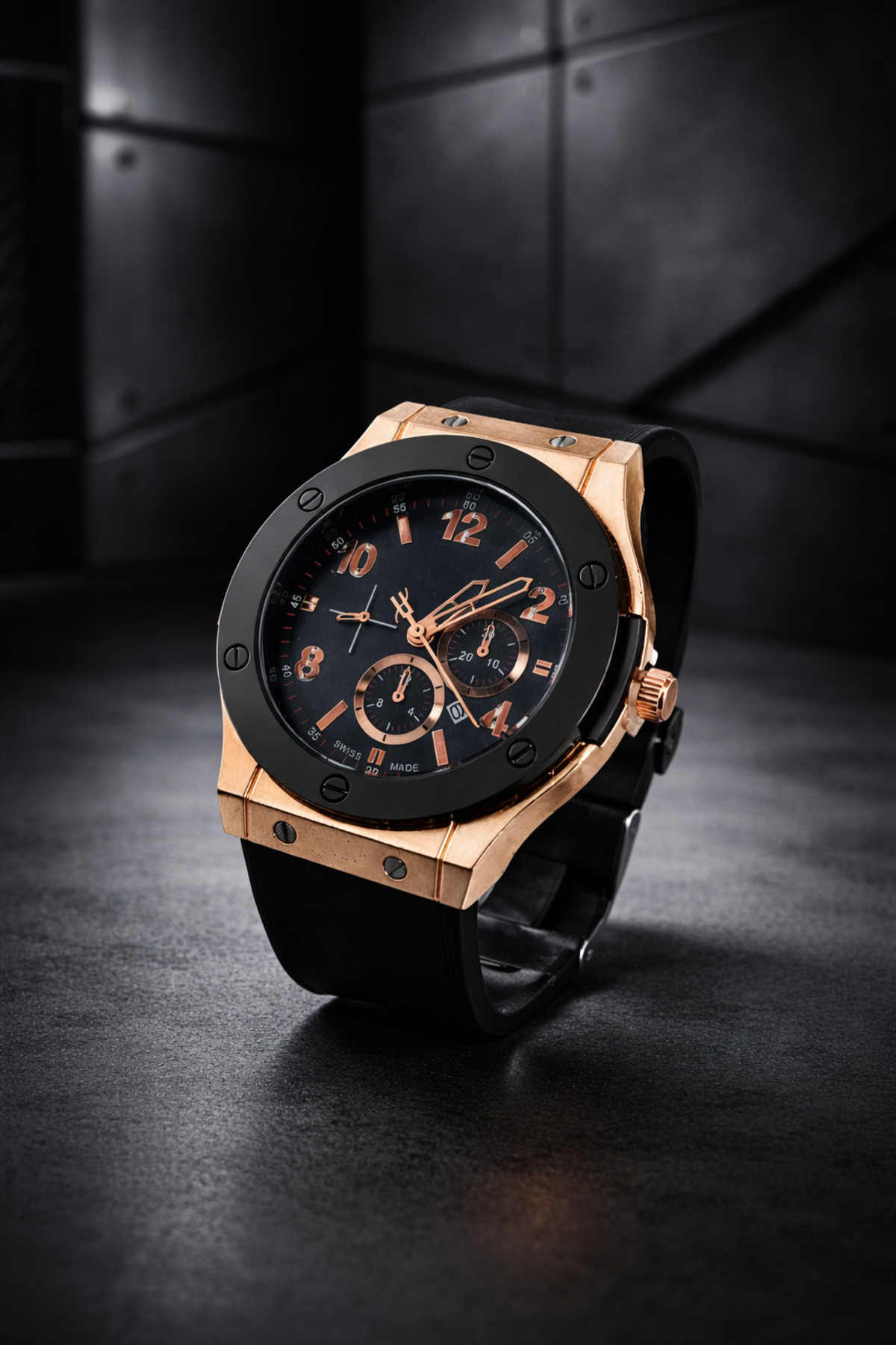 G-Sport POLO Hublot Modeli Silikon Takvimli Erkek Kol Saati
