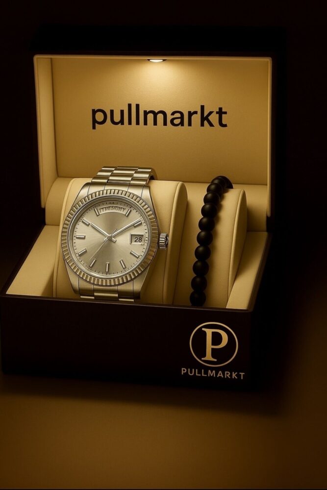 pullmarkt BABALAR GÜNÜ HEDİYESİ - Çift Takvimli - Erkek Kol Saati - Görsel 2