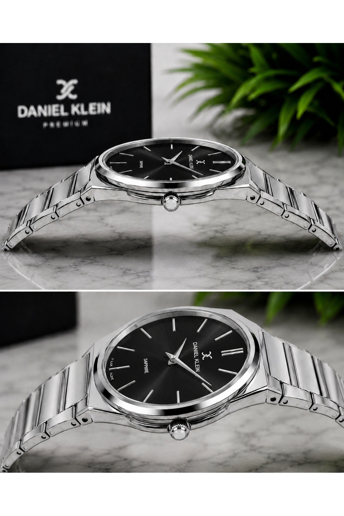 Daniel Klein İNCE YAPRAK KASA ÇİZİLMEZ SAFİR CAM 2YIL GARANTİLİ SU GEÇİRMEZ PASLANMAZ ÇELİK ERKEK SAATİ+BİLEKLİK