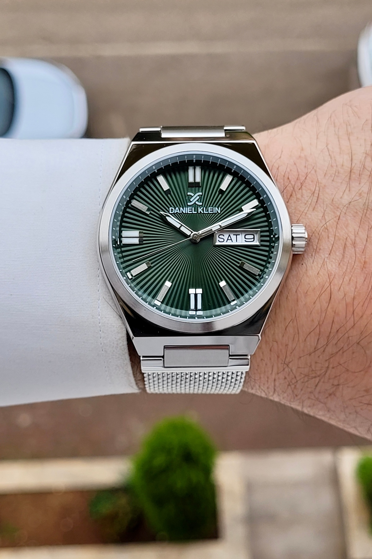 Daniel Klein Kadranı Yeşil Kordonu Gri Renk Ayarlanabilir Kordonlu 43 Mm Erkek Kol Saati - Görsel 3