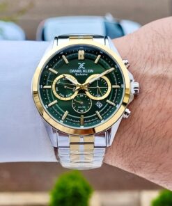 Alternative view of Daniel Klein Kadranı Yeşil Kordonu Gold Gümüş Renk 44 Mm İç Göstergeleri Aktif Erkek Kol Saati