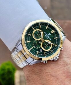 Daniel Klein Kadranı Yeşil Kordonu Gold Gümüş Renk 44 Mm İç Göstergeleri Aktif Erkek Kol Saati - Görsel 3
