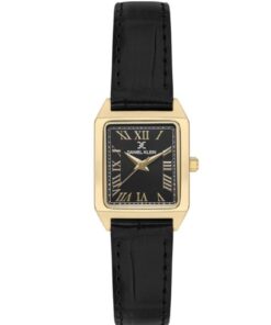 Alternative view of Daniel Klein Dkf.2315a Yeni Trend Gold Renk Kasa Siyah Deri Kayışlı Köşeli Kadın Kol Saati