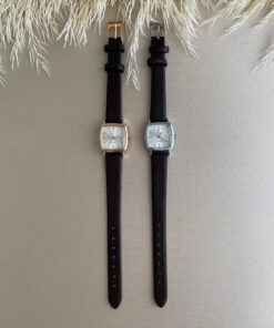 Alternative view of QUARTZ Retro Minimal Tasarım Vintage Kare Kasa Model- SİYAH RENK Kordon- Kadın Kol Saati
