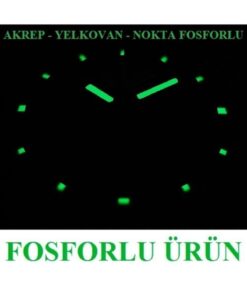 Q&Q Erkek Siyah Silikon Kayış Fosforlu Kadran Su Geçirmez Analog Kol Saati - Görsel 3