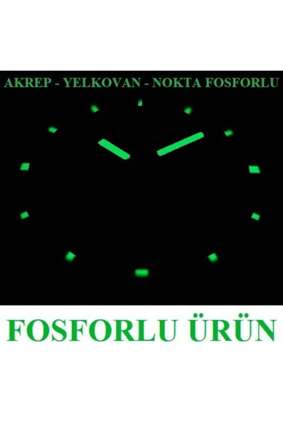 Q&Q Erkek Siyah Silikon Kayış Fosforlu Kadran Su Geçirmez Analog Kol Saati - Görsel 3