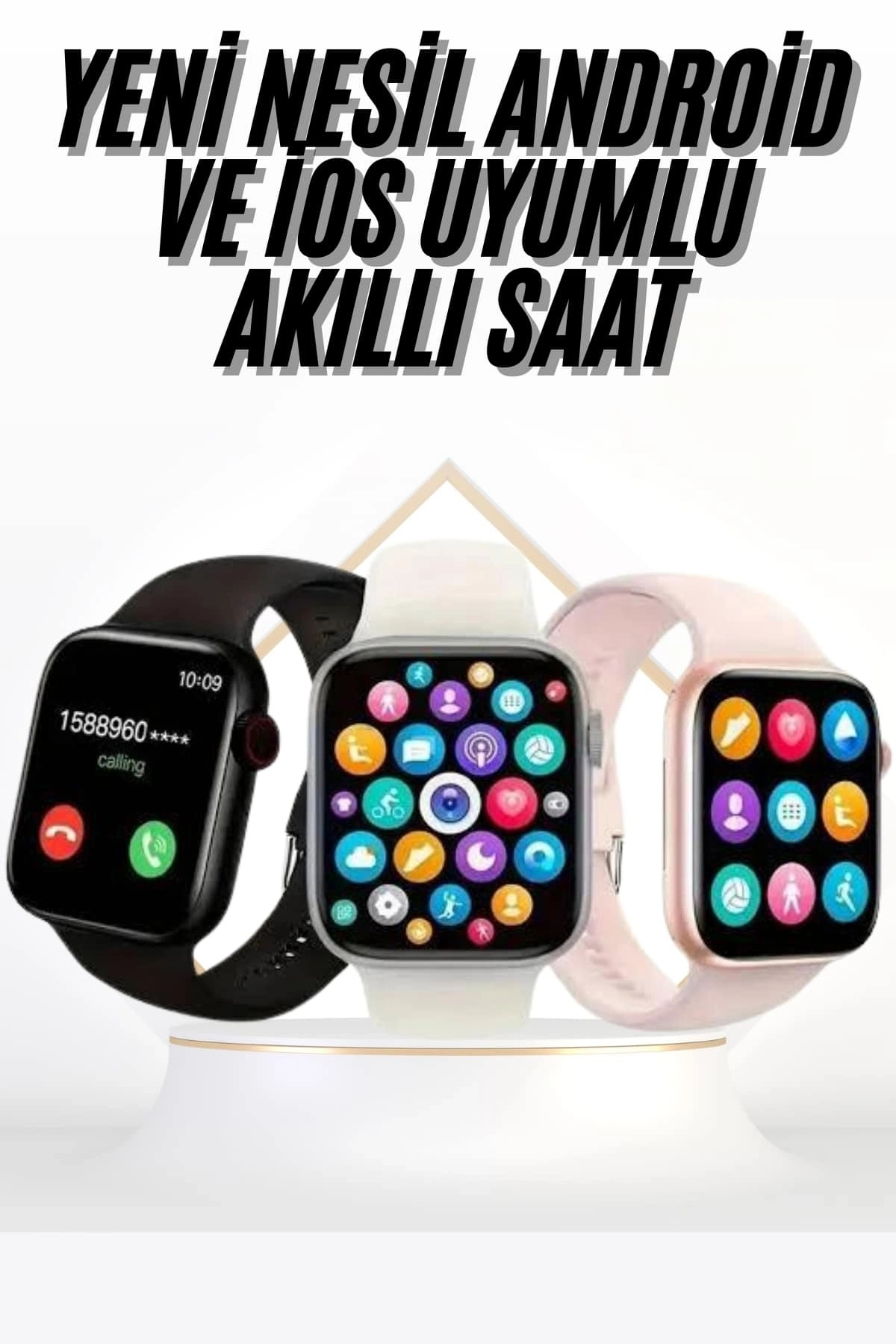 ARMÜZ Akıllı Saat Uyku Ve Sağlık Takibi Arama Cevaplama 44 Mm Amoled Ekran