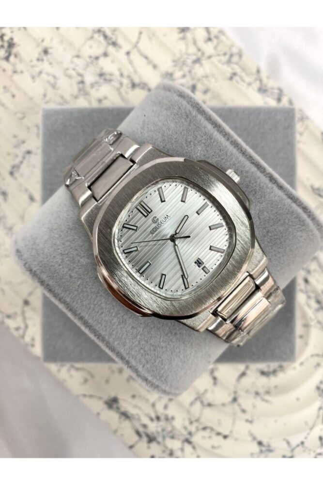 Mazzy Eşref Tek Model İçi Beyaz Patek Çelik Kol Saati - Görsel 2