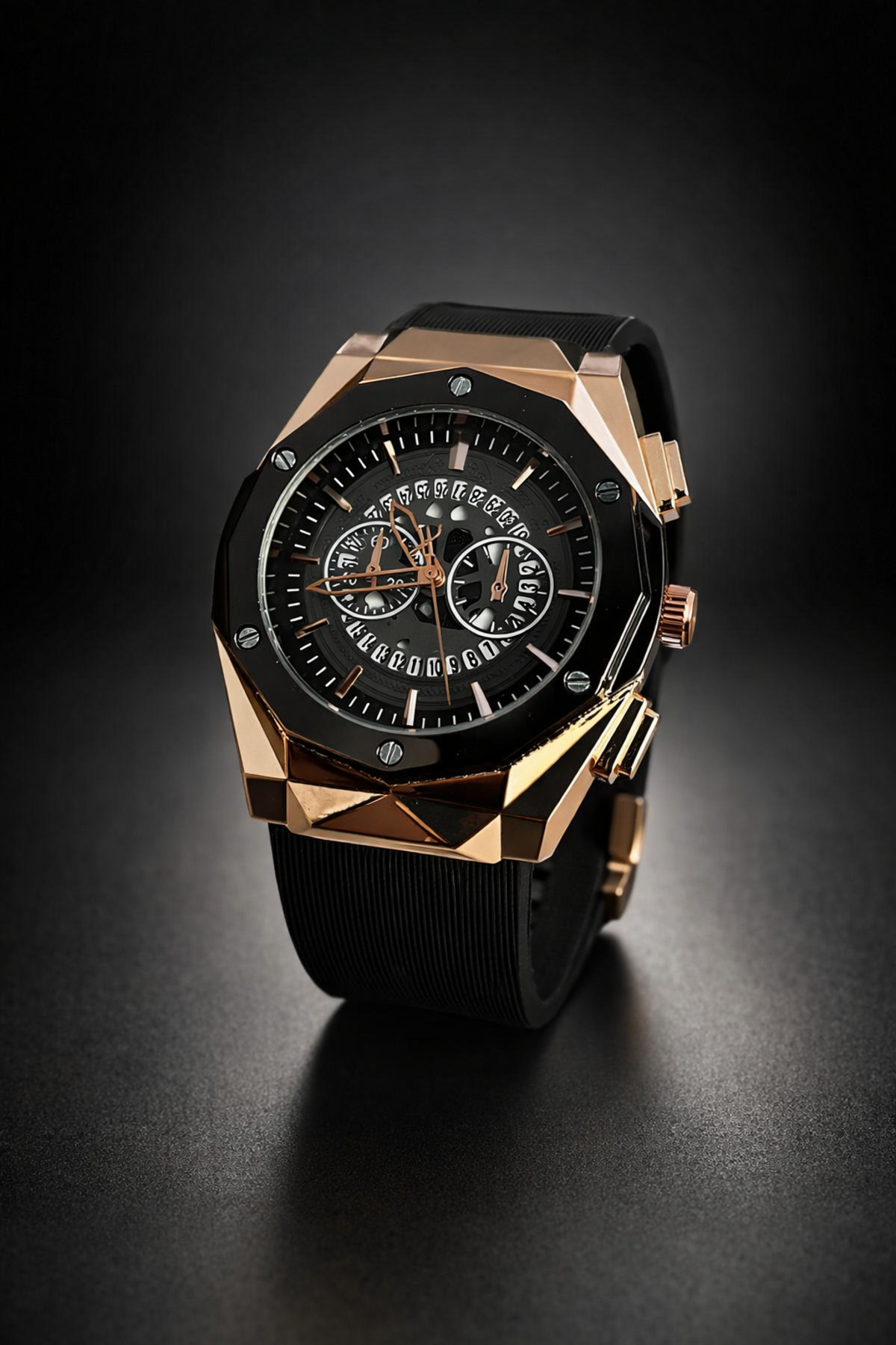 G-Sport POLO Hublot Model Silikon Erkek Takvimli Kol Saati