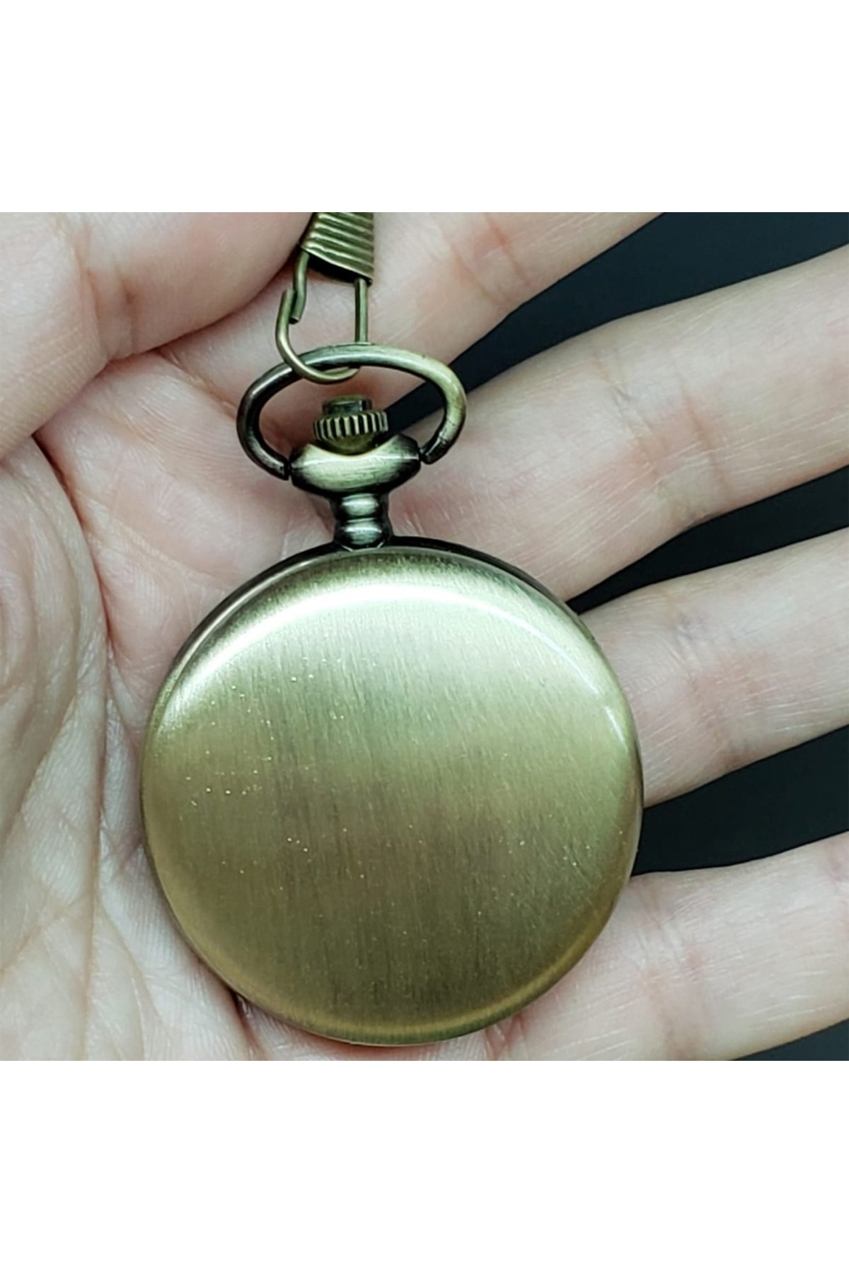 hediyesahibi Kişiye Özel Retro Gold Vintage Renkli Köstekli Cep Saati - Görsel 3
