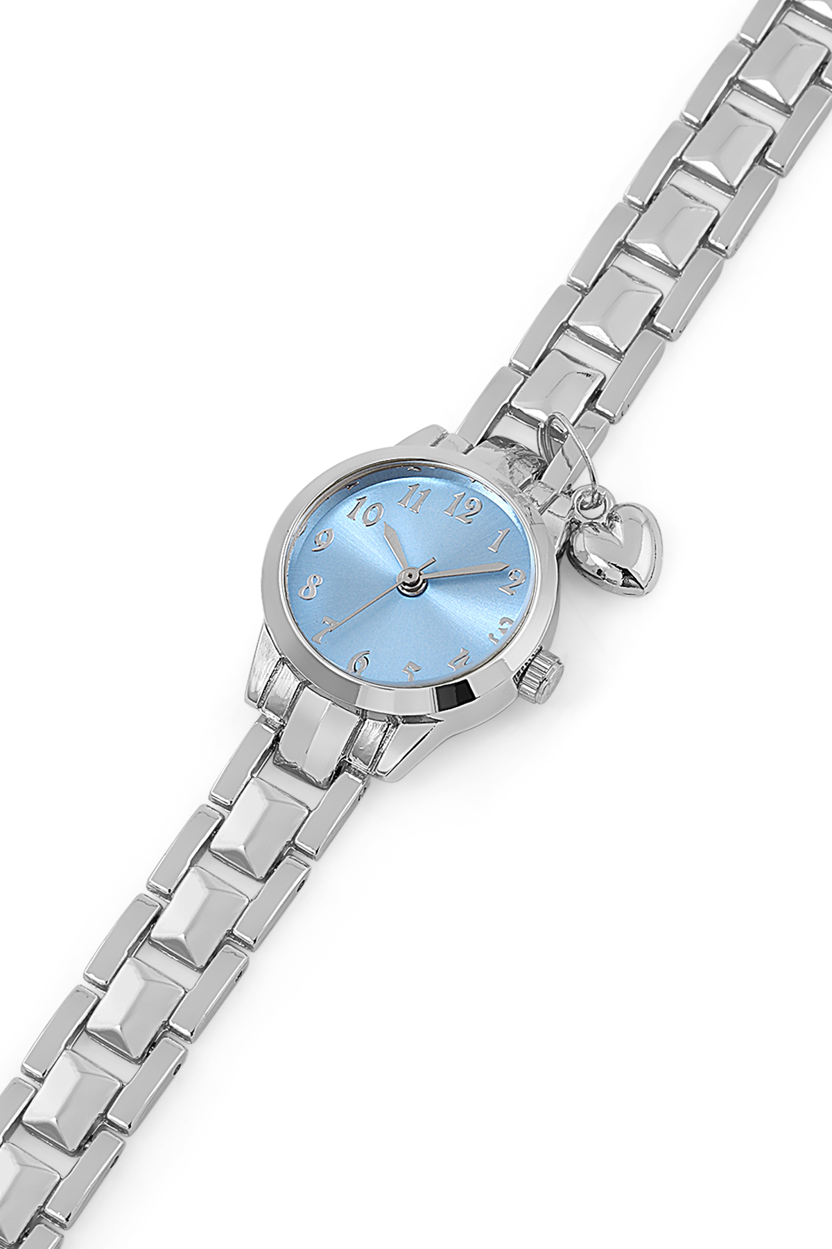 SPECTRUM PREMİUM Spectrum Minimal Kasa Yuvarlak Kadran Kalp Charm Detaylı Metal Kordon Kadın Kol Saati