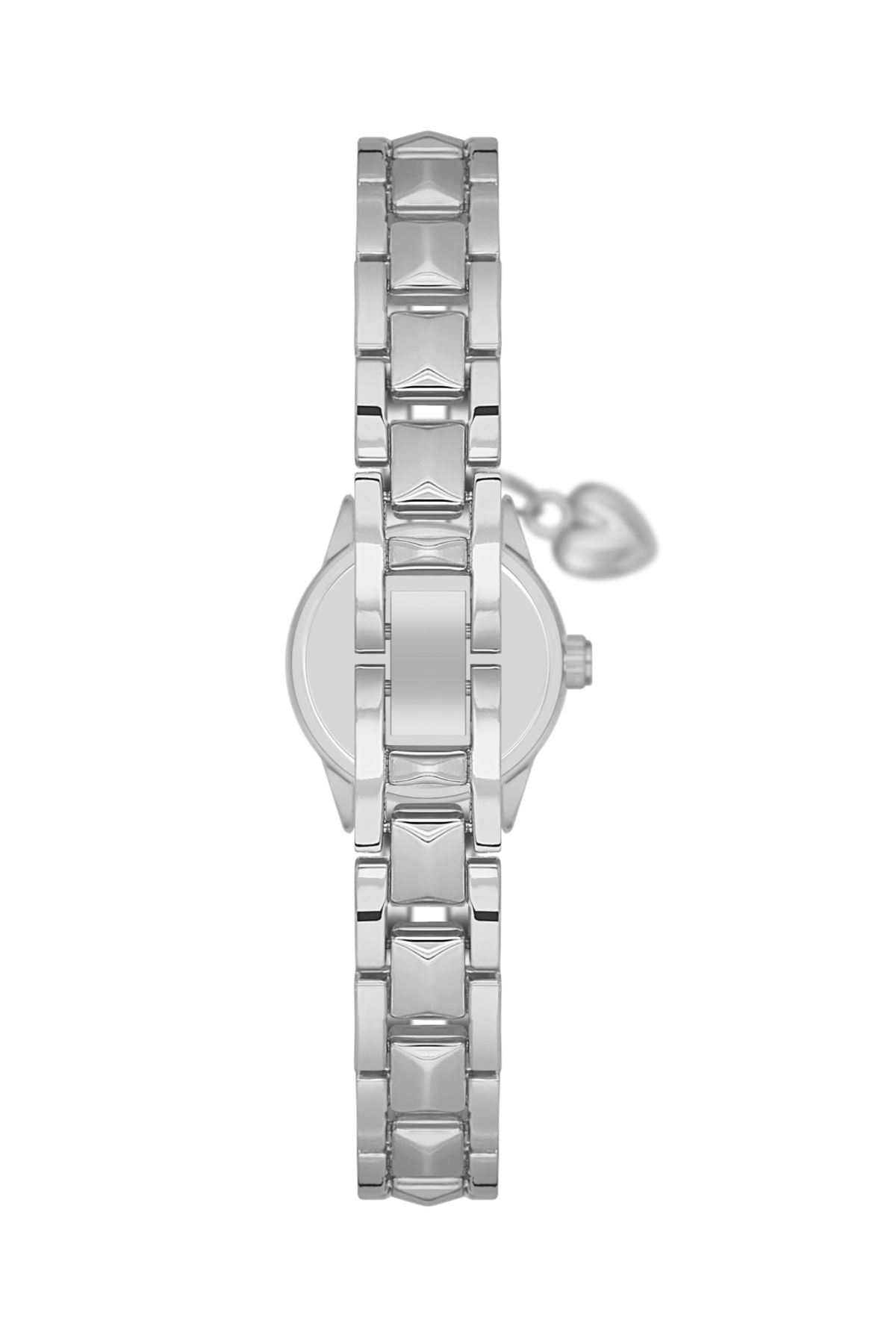 SPECTRUM PREMİUM Spectrum Minimal Kasa Yuvarlak Kadran Kalp Charm Detaylı Metal Kordon Kadın Kol Saati - Görsel 3