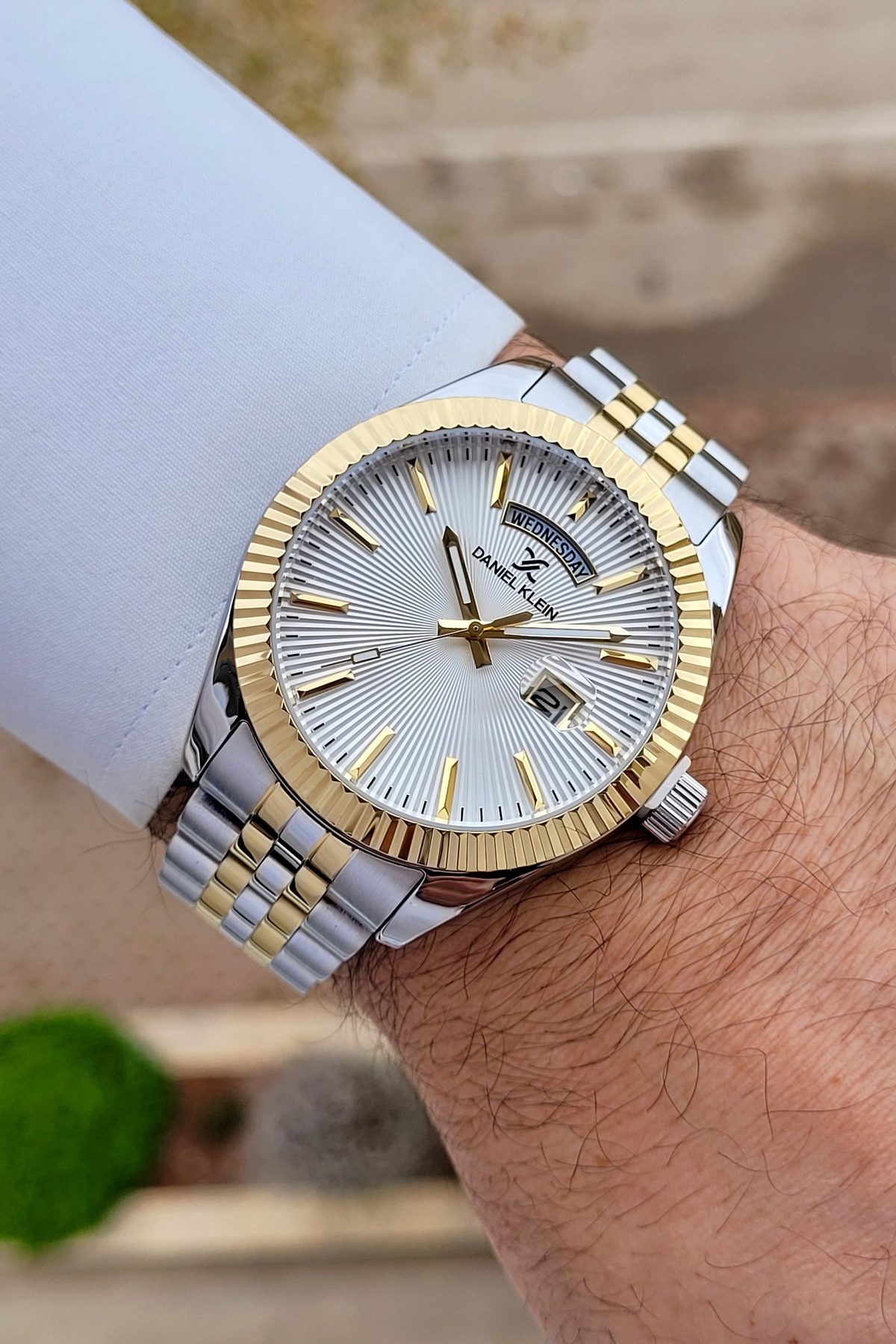 Daniel Klein Gold Gümüş Renk Erkek Kol Saati - Görsel 3