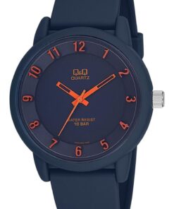Q&Q Unisex Lacivert 10 Atm Su Geçirmez Silikon Kordonlu Kol Saati