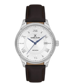 Daniel Klein Klasik Kahverengi Deri Kordonlu Beyaz Kadranlı 41 Mm Erkek Kol Saati Dk.1.14051