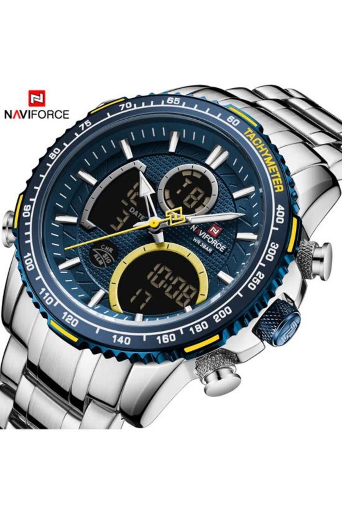 Naviforce Dijital Analog Alarm Ve Aydınlatmalı Erkek Kol Saati - Görsel 3