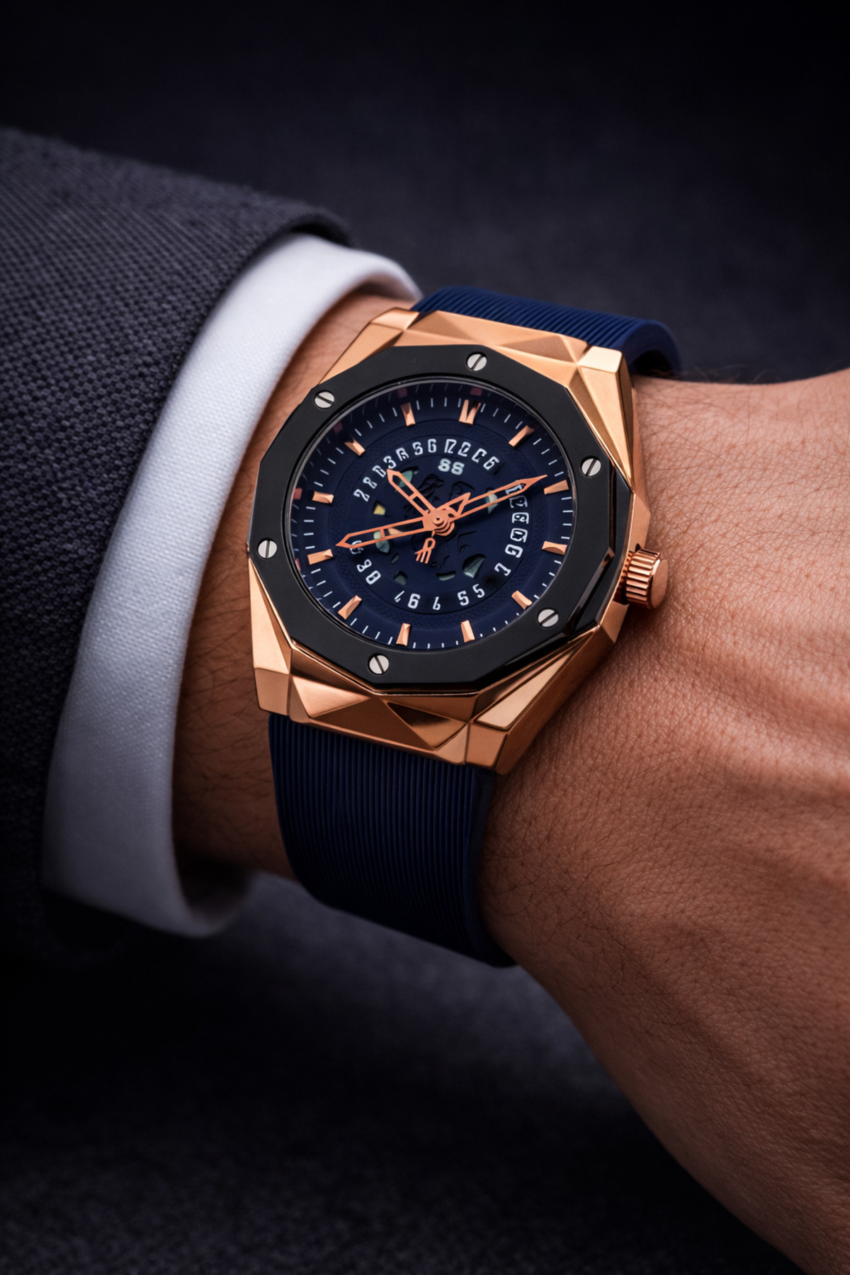 G-Sport POLO Hublot Model Silikon Takvimli Erkek Kol Saati