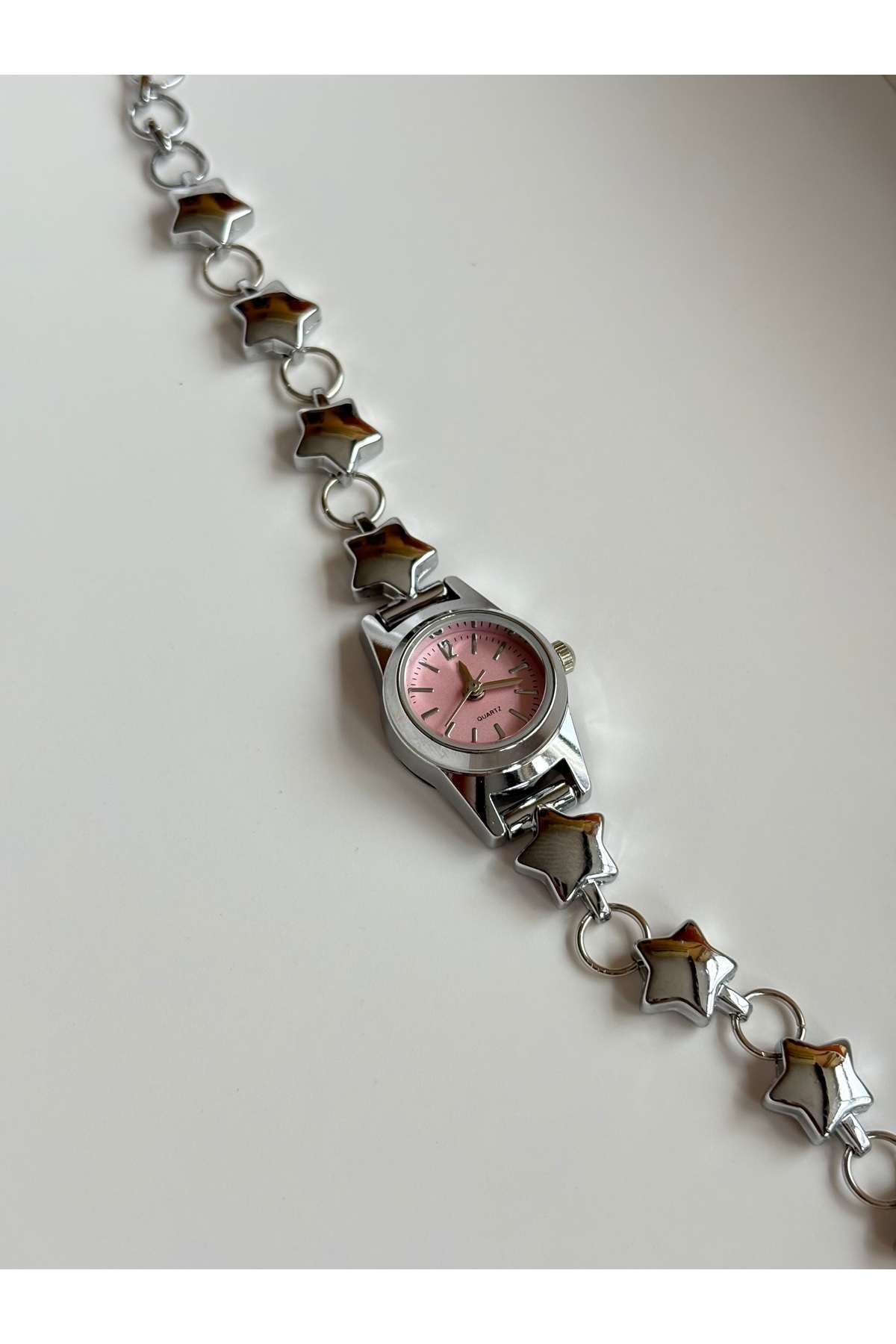 Mihristore Yıldız Pinterest Kadın Saat Yıldızlı Kadın Kol Saati Hediyelik Saat Pembe Kadın Saat