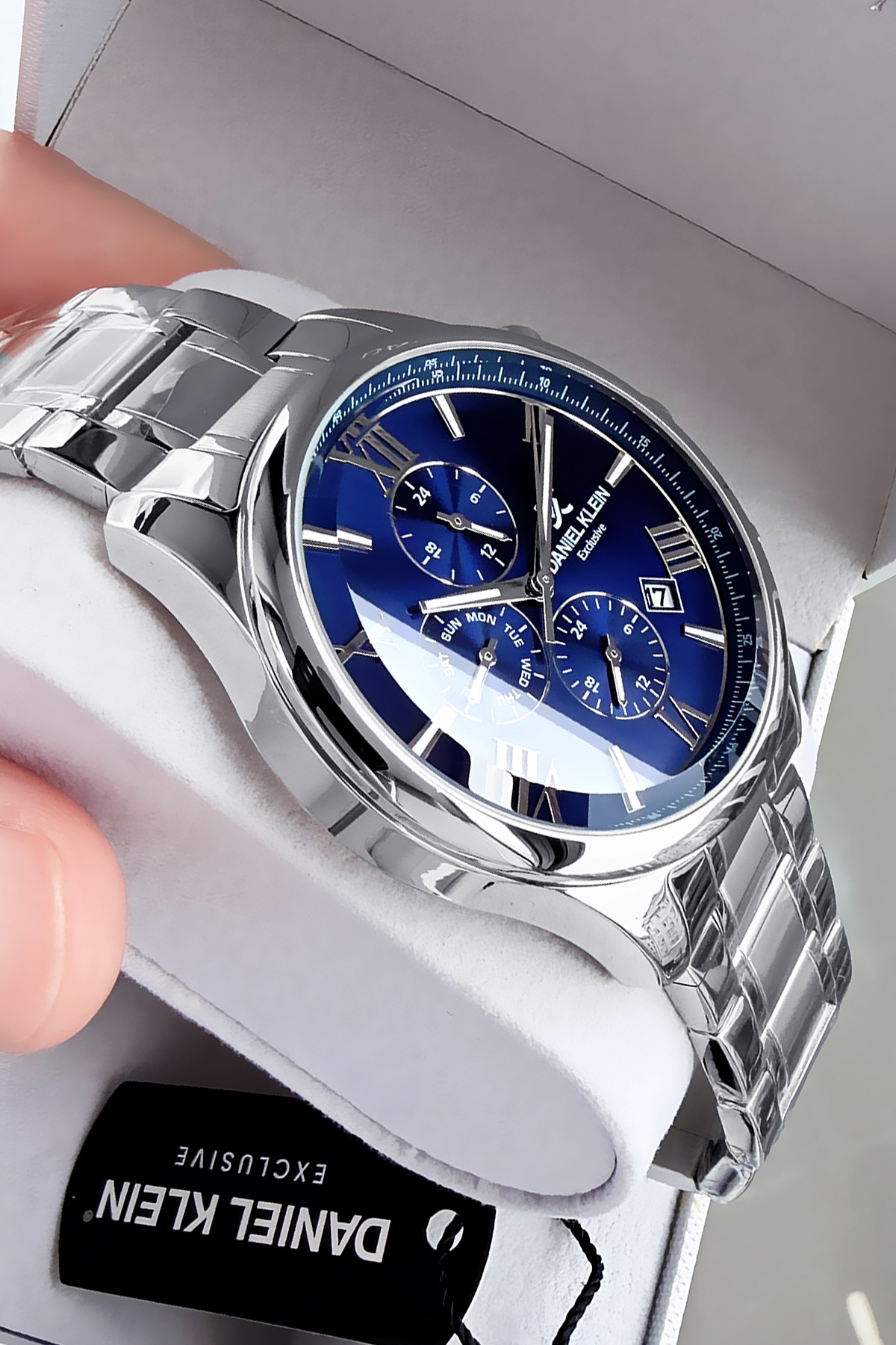 Daniel Klein Exclusive Premium Erkek Kol Saati 3 Atm Su Geçirmez Gümüş Renk Çelik Kordon Cbk229